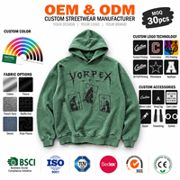 Sweat à capuche déchiré en coton épais 100% avec effet délavé vintage, coupe oversize, impression DTG personnalisée, streetwear unisexe, vente en gros OEM