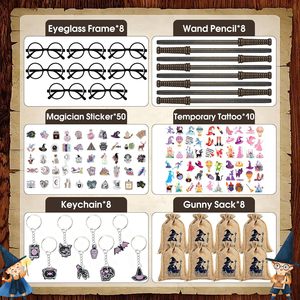 92 Piezas de Recuerdos para Fiesta de Mago para Niños con Monturas de Gafas, Lápices de Varita y Bolsas de Regalo, Rellenos para Bolsas de Regalos, Artículos para Fiestas de Cumpleaños - Product Image 2