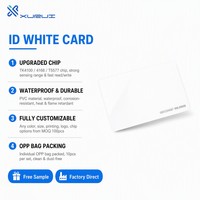 Carte PVC blanche vierge RFID 125KHz avec puce TK4100 EM4168, format CR80, carte de contrôle d'accès, carte à puce de proximité personnalisée