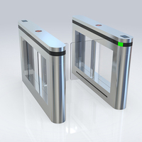 Portillon pivotant de contrôle d'accès avec lecteur RFID, reconnaissance faciale et empreinte digitale biométrique pour gymnases, bureaux et immeubles (OEM/ODM)