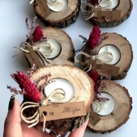 Nouveau nom gravé personnalisé Date articles de décoration de mariage fleur sèche bougies parfumées cadeaux de vacances Souvenirs pour les invités