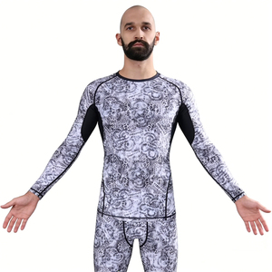 Rashguard BJJ Stile Manto - Rashguard Jiu Jitsu Unico a Taglio Lungo per Uomo, Rashguard BJJ Personalizzato con Copertura Toracica Estesa - Product Image 2