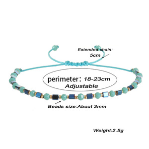 Modisches Kleines Handgehämmertes Kristallförmiges Perlenarmband Handgefertigtes Verstellbares Wickelarmband für Unisex Jubiläum - Product Image 6