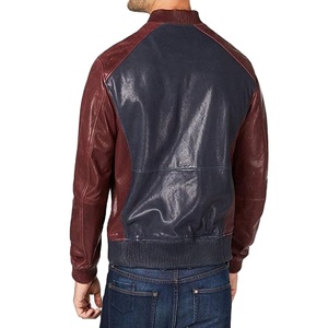 Blouson aviateur en cuir véritable pour hommes affaires Gentleman col Mandarin fermeture éclair décontracté antibactérien hiver doudoune - Product Image 4