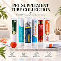 Tube de complément alimentaire pour animaux de compagnie avec bouchon détachable, emballage rechargeable facile à presser pour les soins quotidiens