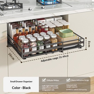 Étagères coulissantes extensibles pour armoires de cuisine, largeur réglable de 12,2 à 20,47 pouces, organiseur de garde-manger, tiroirs coulissants, paniers organisateurs - Product Image 6