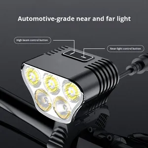 Lampe <span class=keywords><strong>de</strong></span> <span class=keywords><strong>vélo</strong></span> LED haute puissance 5000 Lumens, batterie externe, étanche IPX5, 13 modes d'éclairage, portée 200-300m, <span class=keywords><strong>phare</strong></span> <span class=keywords><strong>de</strong></span> <span class=keywords><strong>vélo</strong></span> - Product Image 2