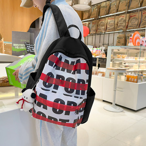 Nana Opor Student <b>Backpack</b> 15 Inches Letter Print Large Capacity <b>School</b> Bag Unisex Outdoor Sports <b>Backpack</b> - Product Image 4