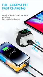 <span class=keywords><strong>2</strong></span> en 1 GAN Pd 20W Cargador Tipo C Carga rápida <span class=keywords><strong>2</strong></span> en 1 Cargador inalámbrico magnético para reloj Teléfono móvil - Product Image 5