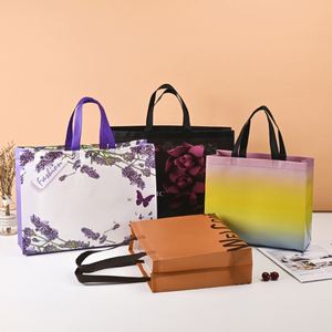 Sac fourre-tout réutilisable imperméable Yy48 avec logos personnalisés, sacs de shopping en PP tissé laminé avec impression personnalisée - Product Image 2