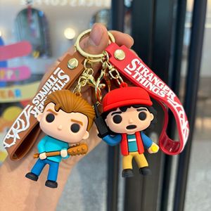 Wholesale New Stranger Things Horror TV Sci-Fi Inspired Dustin Eleven Keychain <b>Custom</b> 3D PVC Plastic <b>Key</b> Chains Gifts - Product Image 3