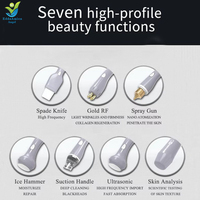 Appareil de soin de la peau Aquafacial 7 en 1, machine de beauté multifonctionnelle, machine de soin de la peau hydra professionnelle avec analyseur de peau
