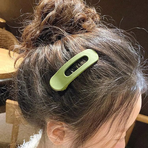 Accessori per la frangia per capelli di celebrità per le donne di nuova moda 2024 tinta unita alla moda eleganti scarpe piatte per capelli mollette - Product Image 2