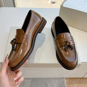 Nouvelles chaussures mocassins pour femmes de marque italienne, en cuir de vache véritable de haute qualité, à enfiler, pour un usage quotidien décontracté - Product Image 2