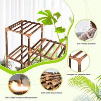62.2 "grand bois intérieur/extérieur support de plante étagères suspendues étagère à fleurs à plusieurs niveaux pour plusieurs plantes grand support de jardinière