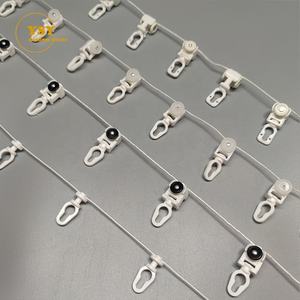 Glissières de rail de <span class=keywords><strong>rideau</strong></span> en plastique en forme de S, ondulées, avec ruban adhésif, accessoires pour usage domestique, vente en gros - Product Image 2