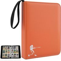 Porte-cartes professionnel en cuir PU, double face, noir, 9 pochettes, capacité 900 cartes, 50 pochettes amovibles, fermeture éclair à 3 anneaux