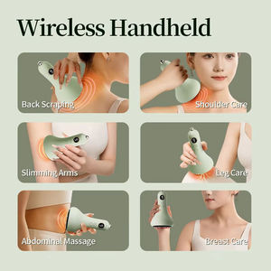 Masajeador Guasha de 9 velocidades para uso doméstico, de alta potencia, con compresión caliente, terapia de luz roja, vibración corporal, raspado y ventosas. - Product Image 4