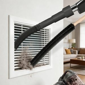 Herramientas Flexibles para Limpieza de Ductos y Eliminación de Pelusas, Manguera Retráctil para Aspiradora, Cepillo para Limpiar Ventilaciones de Secadora, Kit Compatible con la Mayoría de las Aspiradoras - Product Image 3