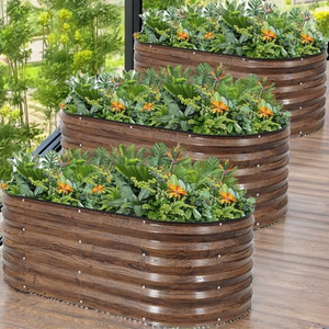 Grand pot à fleurs en métal galvanisé, style rustique moderne, pour plantes vertes d'intérieur, bonsaï - Product Image 2