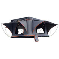 Tente de toit pour SUV avec échelle télescopique en aluminium de 2,6 m, en ABS, à ouverture rapide, avec aération, double couche, quatre saisons, capacité 3 personnes