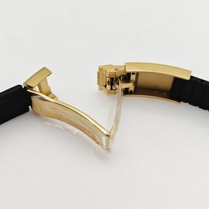 Bracelet en caoutchouc naturel OEM ODM avec interface incurvée de 20 mm, boucle pliable, accessoire de modification de montre - Product Image 3