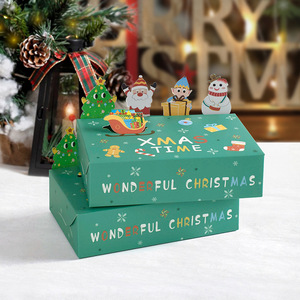 10 boîtes à biscuits de Noël, boîtes à friandises de Noël, boîtes à donuts, boîtes à cupcakes, boîtes à bonbons, boîtes cadeaux de Noël, boîtes à pâtisserie, boîtes en papier kraft de Noël - Product Image 5