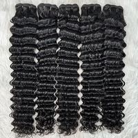 Échantillon de Cheveux Humains Brésiliens Vierge Remy, 100% Non Traités, Cuticules Alignées, Ondulés Naturels, Bouclés, Cheveux Naturels
