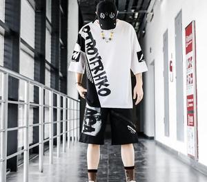 Grosir Set kaus pakaian jalan Hip-Hop pria, Fashion musim panas dengan pola cetak Top ukuran <span class=keywords><strong>M</strong></span> L XL 2XL 3XL - Product Image 5