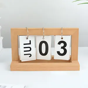 2023 2024 High Quality Customized Wholesale Calendar Advent 2023 Pad 22X17 Date Wood Watch With Gray Chocolate Box