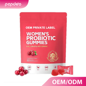Gomitas Probióticas para la Salud Vaginal con Logotipo Personalizado, con Arándano Rojo y <span class=keywords><strong>Lactobacillus</strong></span> Rhamnosus, Suplemento Probiótico para el Equilibrio del pH - Product Image 1