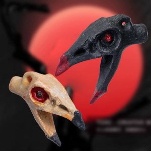 Sifflet Céramique Crâne de Corbeau hurlant, Générateur de Bruit Horreur Aztec, Ornement Pendentif Gothique pour Fête d'Halloween et Ambiance Surnaturelle - Product Image 5