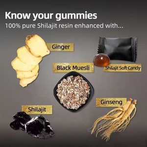 Gomitas de Shilajit del Himalaya Orgánico de Marca Privada con Ácido Fúlvico y Vitaminas, Suplemento Energético de 60 Unidades para Adultos - Product Image 6