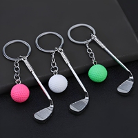 Porte-clés Mini Balle de Golf en Alliage de Zinc, Anneau de Clés Sportif Tendance, Pendentif pour Sac à Dos et Voiture, Cadeau Souvenir Adorable pour les Amateurs de Golf Hommes et Femmes