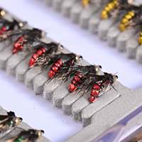 SNEDA Assortiment de mouches sèches/humides de 50 pièces Imitations d'insectes réalistes de 5 couleurs pour truite Panfish Carp Snapper pour la pêche sur glace