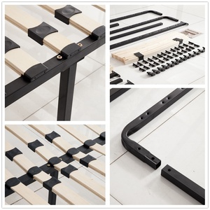 Cadre De Lit Industriel En Acier Inoxidable 140x190cm, Amovible Pour <span class=keywords><strong>Les</strong></span> Espaces Restreints - Sommier Renforcé, 1000 Lbs. - Product Image 3
