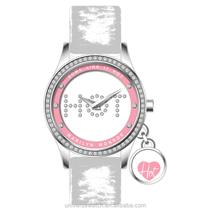 Fournisseur chinois, prix avantageux, montre pour fille rose personnalisée avec logo, quartz avec pierres, boîtier en acier inoxydable 316L, mouvement japonais ou <span class=keywords><strong>suisse</strong></span> U2728 - Product Image 2