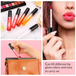 Tubos de Brillo Labial de Forma Especial de 4ml y 5ml, con Logotipo Personalizado, Tubos de Brillo Labial con Brocha Grande, Botella de Brillo Labial Espeso, Tubo de Aceite Labial - Product Image 3