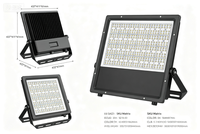 Projecteur LED ultra-mince en aluminium pour terrains de pickleball Guangdong, lumière du jour 6500K, 300W, 240W, 200W, IP65