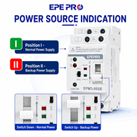 EPEPRO EPM3-80SE 2P 80A Commutateur de transfert automatique ATS Monophasé Double Alimentation Commutateur de transfert automatique/manuel Rail DIN