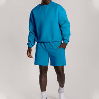 Ensemble de survêtement 100% coton pour homme, vêtements de Couple, Streetwear, survêtement vierge, Logo de gymnastique, Sweat à capuche en polaire, short, ensembles de Jogging