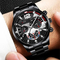 Montre pour homme NYY, vente chaude, multicolores, avec aiguilles luminescentes, grands chiffres, calendrier, bracelet en acier, affichage analogique