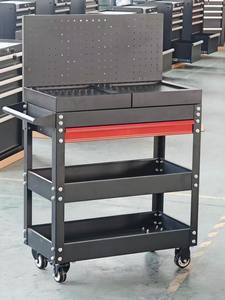 Chariot à outils à roulettes en métal à 3 niveaux avec tiroirs de rangement pour ateliers de garage Armoires à outils de mécanicien - Product Image 3