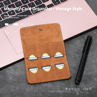 PU-Leder Retro Multi-Slot TF SD Speicherkarten-Aufbewahrungsbox für Handy und Gaming