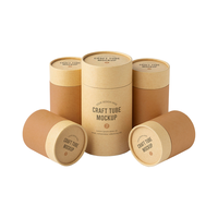 Emballage en tube de papier kraft recyclé avec logo personnalisé, prix compétitif pour les petits produits