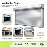 Lamelle de volet roulant en aluminium certifiée CE de 55 mm, profilé en aluminium 6063 thermolaqué pour volet roulant d'entrepôt industriel