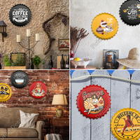 Plaque murale ronde personnalisée en métal avec logo pour bouteille – Décoration murale moderne et unique en tôle pour affichage créatif