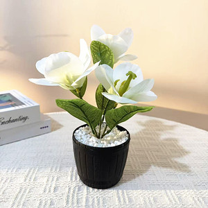 Fleurs artificielles Paulon, tulipes imprimées en 3D, bonsaï, décoration intérieure, plantes en pot, rose rouge, jaune, bleu, violet, blanc - Product Image 3