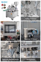 Machine de remplissage et de scellage rotative pour savon liquide, ligne de production d'emballage automatique de bouteilles, 220V, directement de l'usine