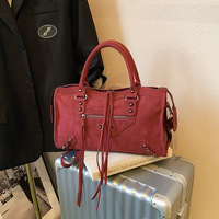 Sac fourre-tout rétro grande capacité pour femme, nouvelle collection automne 2025, tendance, polyvalent, sac à bandoulière de luxe léger